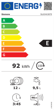 Siemens SL63HX36TE iQ300 Volledig geïntegreerde vaatwasser 60 cm XXL (extra hoog)