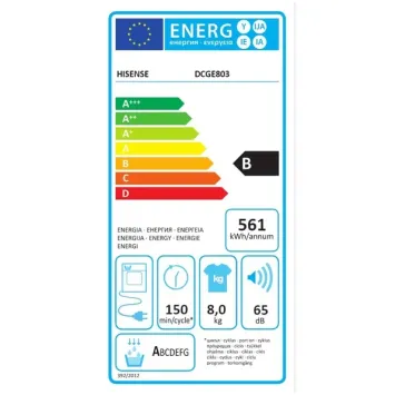 Hisense DCGE803 Condensdroger