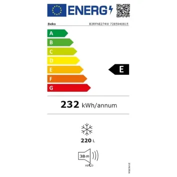 Beko B3RFNE274W NoFrost Vrieskast