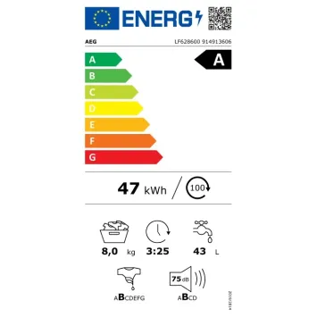 AEG LF628600 8kg Wasmachine